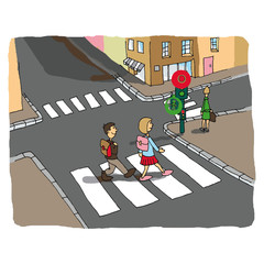 Passage pi&eacute;tons