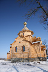 Fototapeta na wymiar wooden church