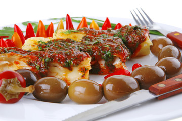 cheese cannelloni on white