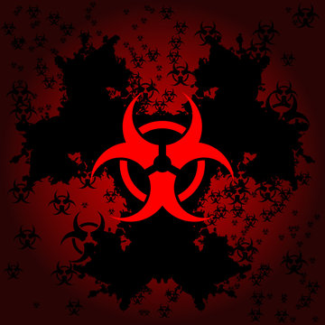 Biohazard grunge background