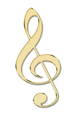 Obraz premium Clave de sol de oro