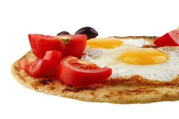 fried eggs with tomato