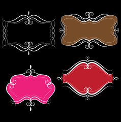 swirls banners. vector illustration