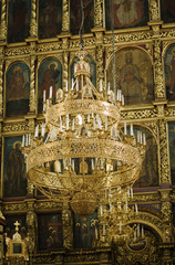 Trinity Cathedral in Pskov Kremlin. Internal interiors