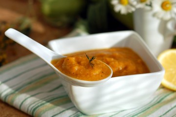 a spoonful of vegetable puree