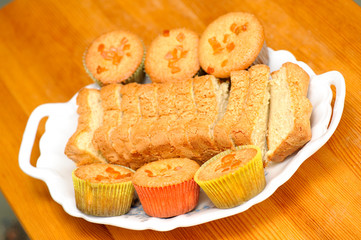 muffins on plate