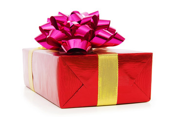 Gift box isolated on the white background