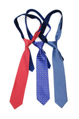 Silk tie isolated on the white background