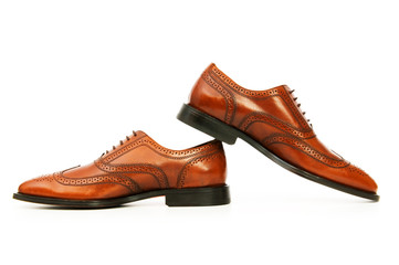 Male shoes isolated on the white background