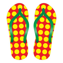 Summer flip flops - vector illustration