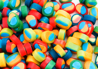 Background made of colourful sweets