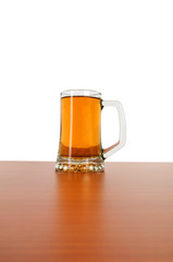Beer glass isolated on the white background