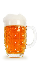 Beer glass isolated on the white background