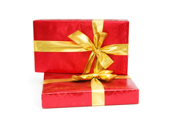 Gift box isolated on the white background