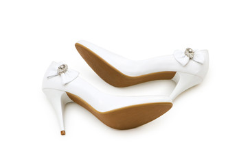 Woman shoes isolated on the white background