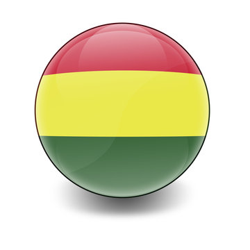 Esfera brillante con bandera Bolivia