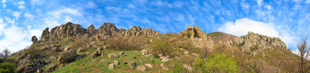 Fototapeta na wymiar Stony Demerdzhi Mountain panorama (Crimea, Ukraine)