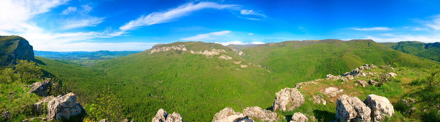 Fototapeta premium Spring Crimea Mountain country panorama