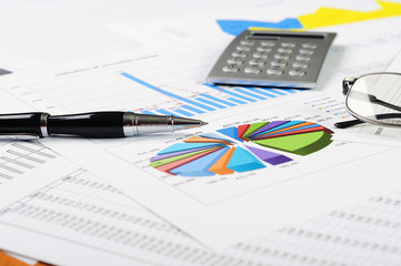 Obraz premium charts and graphs of sales