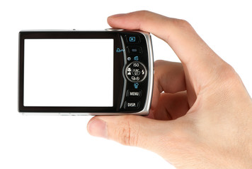 digital camera in a hand