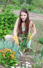 beautiful girl in garden