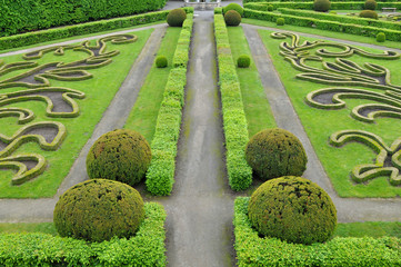 Flower garden in Kromeriz,Czech republic
