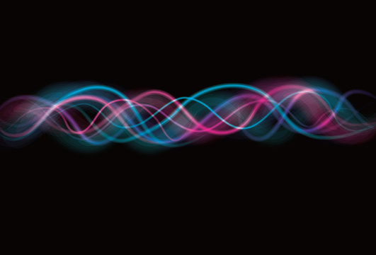 Blurry colorful light effect wave background