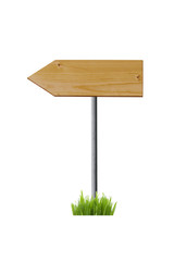 Holzschild, Wegweiser