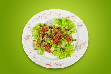 Salad of pork, courgette, lime