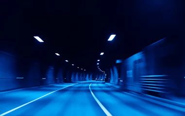 Wall murals highway tunnel