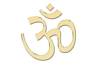 Simbolo hindu de Om en oro
