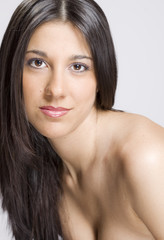 Fototapeta premium real brunete young girl