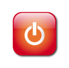 Red power button vector