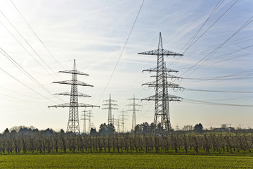electrical tower with sky