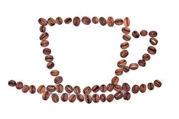 coffee grain on white background