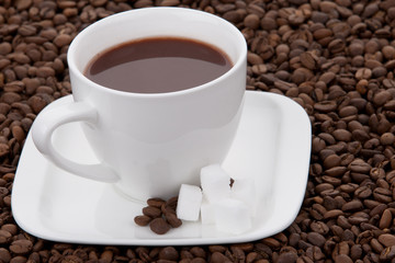 Coffee cup and grain
