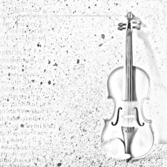 Abstract background with the sketch of an old violin © Loraliu