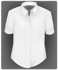 Photo-realistic vector illustration. White T-shirt (men).