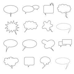 Speech, talk and thought bubbles