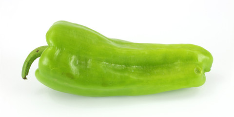 A single green cubanelle chili pepper