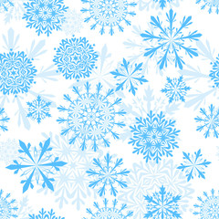 seamless snowflakes background