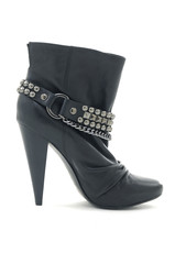 single black high heel shoes