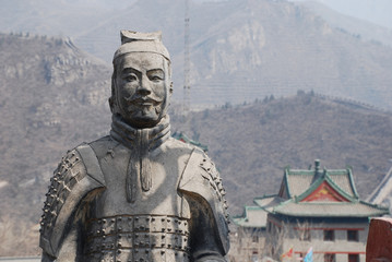 famous ancient soldiers on Great Wall(China)