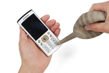 cleaning mobilephone