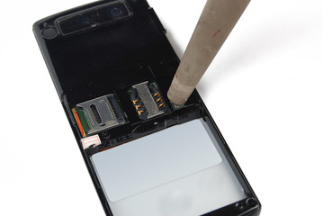 cleaning mobilephone