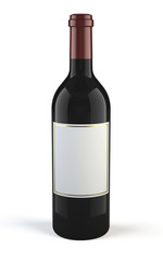 Wine bottle isolated on white background