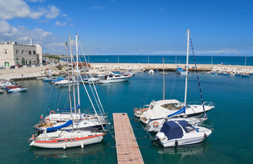 Giovinazzo touristic port. Apulia.