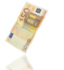 fifty euro isolated on white background