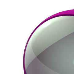 close view of pink alien techno object ball