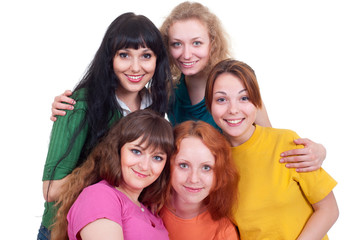 Fototapeta premium cheerful company of happy girls